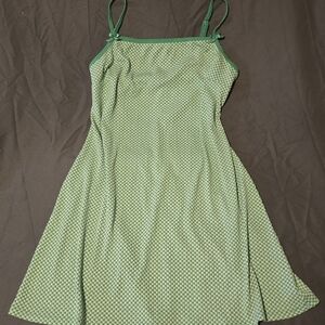 Wild Fable Green Checkered Mini Dress